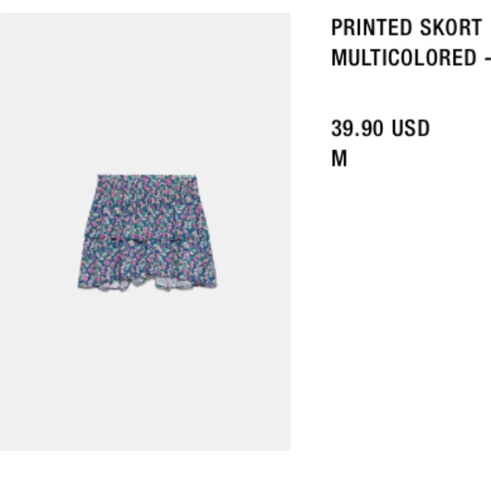 Medium Zara Floral Skort